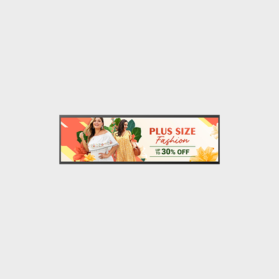 شاشة عرض LCD مقاس 37 بوصة من نوع Bar مع تصميم نحيف وغطاء معدني كامل