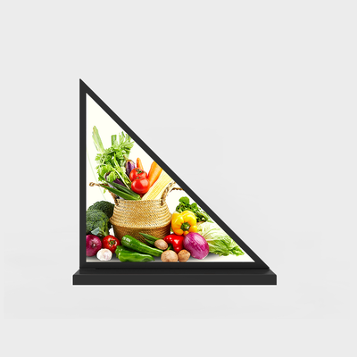 آلة الإعلان LCD المثلثة مقاس 13.14 بوصة مع حل نظام Android