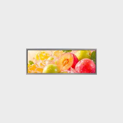 شاشة LCD من النوع الشريطي 19.78 بوصة، واجهة LVDS 1920*640، درجة حرارة واسعة
